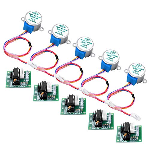 Longruner 5X Geared Stepper Motor 28byj 48 Uln2003 5v Stepper Motor Uln2003 Driver Board with ArduinoIDE (no Wire)