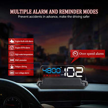Load image into Gallery viewer, Car HUD Display, iKiKin Head Up Display OBD2 HUD with Reflection Board Stereo Projecting Display Speed RPM Voltage Car Digital Speedometer C500
