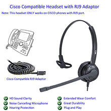 Load image into Gallery viewer, Cisco Headset with Noise Cancelling Microphone Corded RJ9 Call Center Telephone Headset for Cisco IP Phone CP-7861 7942G 7941G 7945G 7960 7961G 7962G 7965G 7971 7971G 7975G 8841 8861 9951 9971 etc
