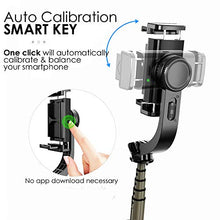 Load image into Gallery viewer, GTS Portable Single-Axis Handheld Smartphone Gimbal Stabilizer, Tripod, and Selfie Stick for Vlogs YouTube Live Video (Universally Compatible)

