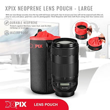 Load image into Gallery viewer, Xpix Large Neoprene Pouch Bag for DSLR Camera Lens (Canon, Nikon, Fujifilm, Sony, Olympus, Panasonic, and More)
