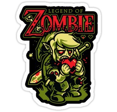 AJ's Signs & Apparel Legend of Zombie/Zelda Vinyl Sticker Decal Cars Trucks Vans Walls Laptop