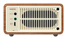 Load image into Gallery viewer, Sangean WR-7WL Wood Cabinet Mini Bluetooth Speaker with FM Tuner and Aux-in Walnut/Wood
