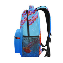 Load image into Gallery viewer, TropicalLife Ocean Sea Animal Jellyfish Underwater Backpacks Bookbag Shoulder Backpack Hiking Travel Daypack Casual Bags
