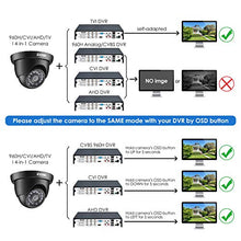 Load image into Gallery viewer, ZOSI 720P HD 1280TVL 1.0MP Hi-Resolution 4 in 1 TVI/CVI/AHD/CVBS CCTV Camera Home Security System Day/Night Vision For HD-TVI, AHD, CVI, and CVBS/960H analog DVR systems(Black)
