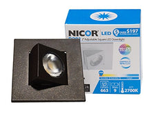 Load image into Gallery viewer, NICOR Lighting 2 inch Square Eyeball LED Downlight in Oil-Rubbed Bronze, 3000K (DQR2-AA-10-120-3K-OB)
