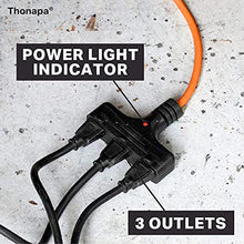 Load image into Gallery viewer, Thonapa 30 Ft Retractable Extension Cord Reel with Breaker Switch and 3 Electrical Power Outlets - 16/3 SJTW Durable Orange Cable - Perfect for Hanging from Your Garage Ceiling
