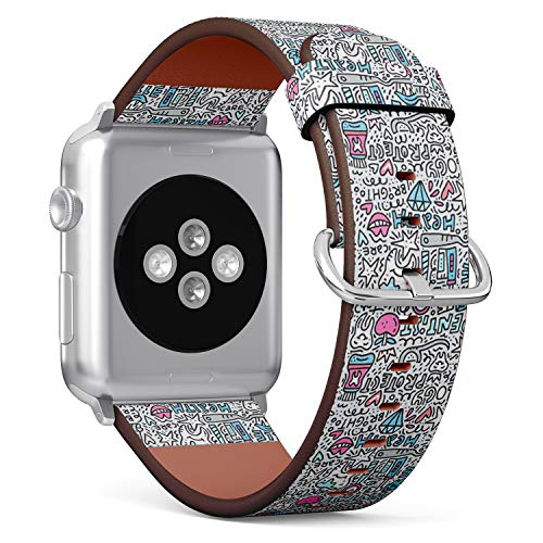 Compatible with Small Apple Watch 38mm, 40mm, 41mm (All Series) Leather Watch Wrist Band Strap Bracelet with Adapters (Dental Care)