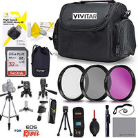 Ideal 21 Piece Accessory Kit for EOS Rebel T6i, T6, T6S, EOS Rebel T5, EOS Rebel T6S, Rebel T5i, Rebel T4i, Rebel T3, Rebel T3i, Rebel T2i, Rebel SL1, EOS M, EOS M2, EOS 700D, EOS 650D, EOS 600D