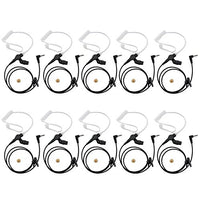 abcGoodefg 3.5mm Receiver/Lishen Only Acoustic Tube Earpiece Headset for Two Way Radios Speaker Mics 10 Pack