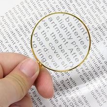 Load image into Gallery viewer, QiCheng&amp;LYS 1-3/4 Inch Optical Magnifier Lens and 36-Inch Gold Chain for Library, Reading Fine Print, Zooming, Increase Vision
