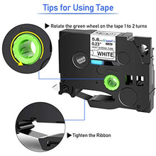 Load image into Gallery viewer, SuperInk 1 Pack Compatible for Brother HSe-211 HSe211 HS-211 HS211 Black on White Heat Shrink Tube Label Tape use in PT-D400 PT-D450 PT-E300 PT-E500 PT-P750WVP Printer (0.23&#39;&#39;x 4.92ft, 5.8mm x 1.5m)
