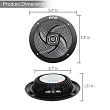 Load image into Gallery viewer, Pyle Marine Speakers - 4 Inch 2 Way Waterproof and Weather Resistant Outdoor Audio Stereo Sound System with 100 Watt Power and Low Profile Slim Style Design - 1 Pair - PLMRS4B (Black)
