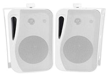 Load image into Gallery viewer, Rockville Pair HP4S-8 4&quot; Outdoor/Indoor Home Theater Speakers w/Swivel Bracket White

