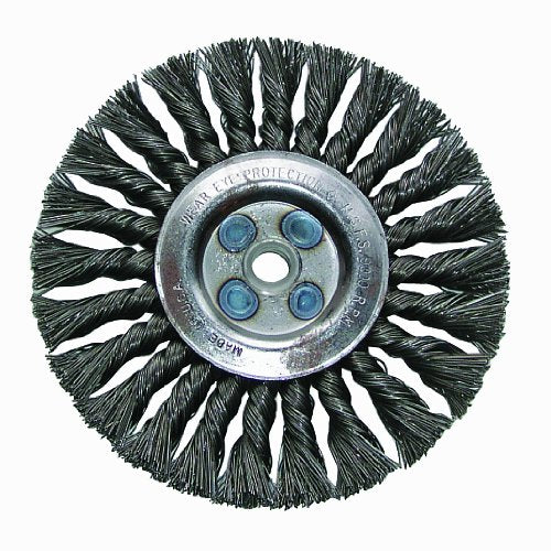 Shark 760S 6-Inch by 0.5-Inch Knotted Wire Wheel, Full Cable, 0.014-Gauge Wire, 0.625-Inch Arbor