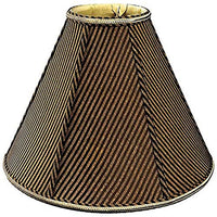 Royal Designs DDS-49-10BR/BLK 3.5 x 10 x 6 Round Empire Designer Lamp Shade, Brown/Black
