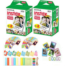 Load image into Gallery viewer, Fuji Instax Mini Instant Film 40 Shots with Bonus 20 Decorative Skin Stick-on Stickers for Fuji Instax Mini 8 and SP-1
