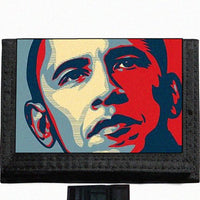 Barack Obama Black TriFold Nylon Wallet Great Gift Idea