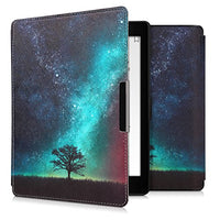 kwmobile Case Compatible with Kobo Aura ONE - Case PU e-Reader Cover - Cosmic Nature Blue / Grey / Black