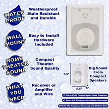 Load image into Gallery viewer, Acoustic Audio 151W Indoor Outdoor 2 Way Speakers 2400 Watt White 4 Pair Pack 151W-4Pr
