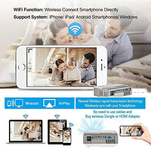 Load image into Gallery viewer, Pocket Bluetooth WiFi Wireless Mini Projector 3000 Lumen, HDMI Built-in Speaker Support 1080p HD Airplay Screen Mirror, Multimedia Digital Portable Video Projector Gaming Basement Movie Art Tracing
