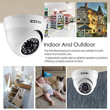 Load image into Gallery viewer, ZOSI Security Cameras System 8CH 1080P DVR Recorder and (4) HD 2.0MP 1920TVL Surveillance Weatherproof Outdoor Indoor CCTV Cameras with 65ft Night Vision, NO Hard Drive, Motion Alert, Remote Access
