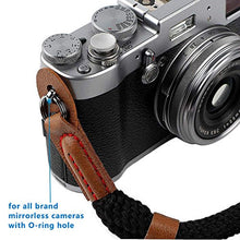 Load image into Gallery viewer, Cotton Camera Wrist Strap,LXH Digital Camera Wrist Strap Handmade Soft Cotton Camera Wristband Strap for Fujifilm X100F X-T20 X-T10 X-T2 X70/ Sony A99M2/A99II/ A99/A9/ILCE-9 /A7RII / ILCE-7RM2/ A7
