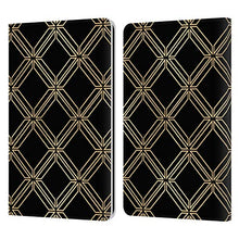 Load image into Gallery viewer, Head Case Designs Officially Licensed Haroulita Art Deco Gold Accent Leather Book Wallet Case Cover Compatible with Kindle Paperwhite 1 / 2 / 3
