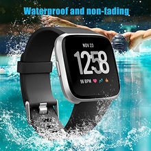 Load image into Gallery viewer, Neitooh 4 Packs Bands Compatible with Fitbit Versa/Versa 2/Fitbit Versa Lite for Women and Men, Classic Soft Silicone Sport Strap Replacement Wristband for Fitbit Versa Smart Watch
