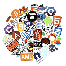 Load image into Gallery viewer, Laptop Stickers Pack for Developer [50PCS] Programming Stickers of Front-end dev,Back-end Languages Stickers for Programmers Hackers Engineers Software Developers Geeks Coders (Program Stickers)
