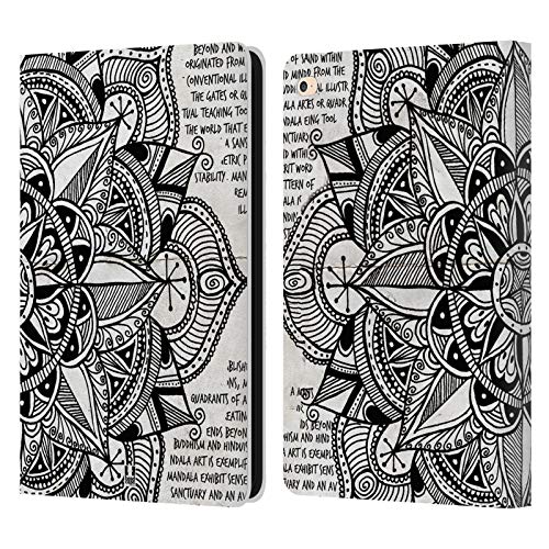 Head Case Designs Paper Mandala Doodles Leather Book Wallet Case Cover Compatible with Apple iPad Air 2 (2014)