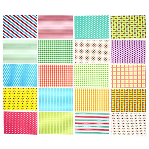 FoRapid 20 Sheets Creative Film Decor Border Sticker for FujiFilm Mini 9 8 7s 25 50s 90 7-Pastel Color Pattern