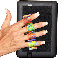 LAZY-HANDS 4-Loop Grip (x1 Grip) for e-Reader - FITS Most - Swirls