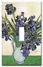 Load image into Gallery viewer, Single Gang Toggle Wall Plate - Van Gogh: Vase &amp; Irises
