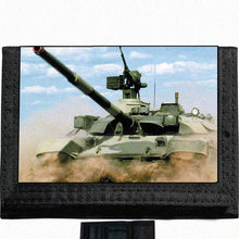 Load image into Gallery viewer, Army Tank Battle Black TriFold Nylon Wallet Great Gift Idea
