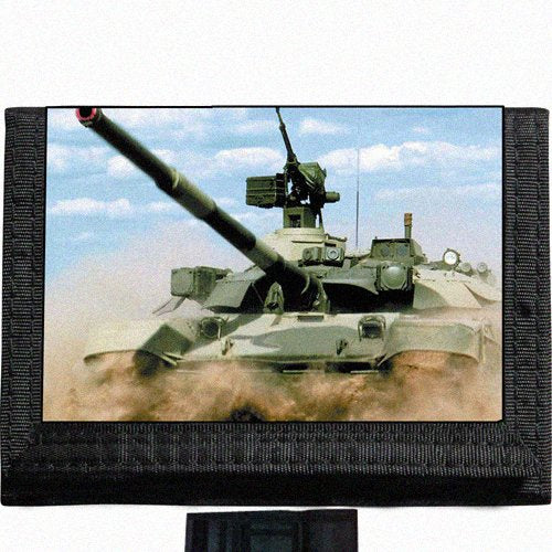 Army Tank Battle Black TriFold Nylon Wallet Great Gift Idea