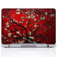 Meffort Inc Personalized Laptop Notebook Notebook Skin Sticker Cover Art Decal, Customize Your Name (10 Inch, Van Gogh Cherry Blossoming)