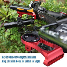 Load image into Gallery viewer, Dioche Out Front Bike Computer Combo Mount, Odometer Computer Aluminium Alloy Extension Mount Bracket(Red)
