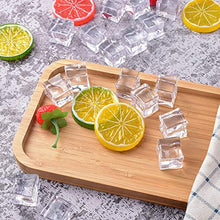 Load image into Gallery viewer, huianer Acrylic Ice Cubes Square Shape, Glass Luster Ice Cubes, Fake Artificial Acrylic Ice Cubes Crystal Clear for Photography Props Kitchen Toy Decoration 1inch/2.5cm (20 PCS)
