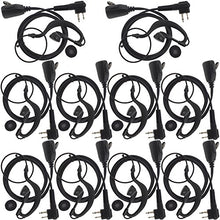 Load image into Gallery viewer, TENQ 2-pin G Shape Earpiece Headset for Motorola Radio CP88 CP040 CP100 CP110 CP125 CP140 CP150 CP160 CP180 CP200 CP250 CP300 (Pack of 10)
