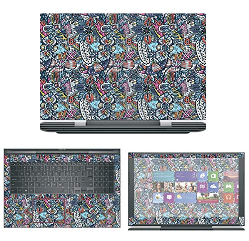 decalrus - Protective Decal FloralSkin Sticker for Dell G5 G5587 (15.6