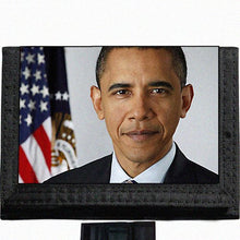 Load image into Gallery viewer, Barack Obama Black TriFold Nylon Wallet Great Gift Idea
