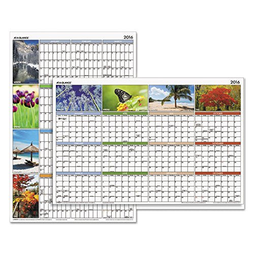 AT-A-GLANCE Seasons in Bloom Erasable Planner, Jan.-Dec, Wall, 36quot; x 24quot;