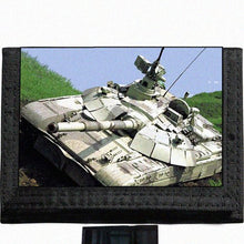 Load image into Gallery viewer, Army Tank Battle Black TriFold Nylon Wallet Great Gift Idea
