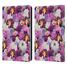 Load image into Gallery viewer, Head Case Designs Purple and White Assorted Flowers Leather Book Wallet Case Cover Compatible with Apple iPad Air 2 (2014)
